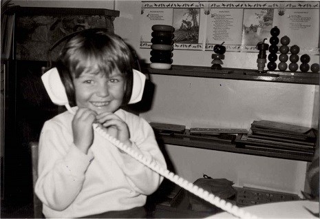 Listening to music at SDN Lady McKell, 1986.